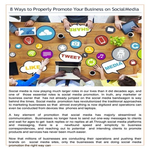 8 ways to properly promote your business on social media