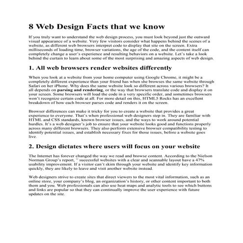 8 web design facts that we know