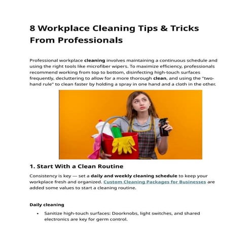 8 Workplace Cleaning Tips and tricks of cleaning service.docx