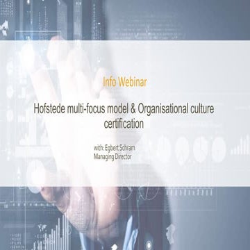 itim International Webinar about Organisational Culture certification ...