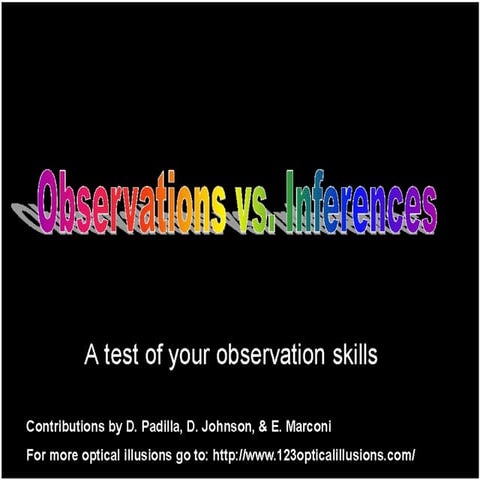 Observations v Inference