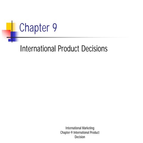 International Product Decisions