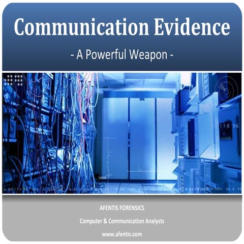 Mobile Telephone & Communication Evidence