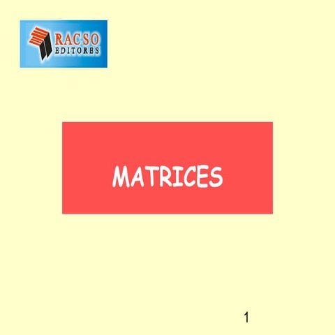 Presentacion Matrices | PPTX