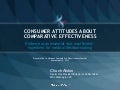 Consumer Attitudes About Comparative Effectiveness