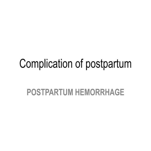 9. complication of postpartum