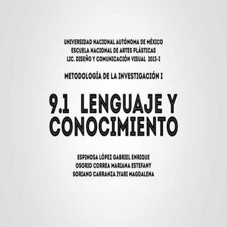9.1 lenguaje y conocimiento
