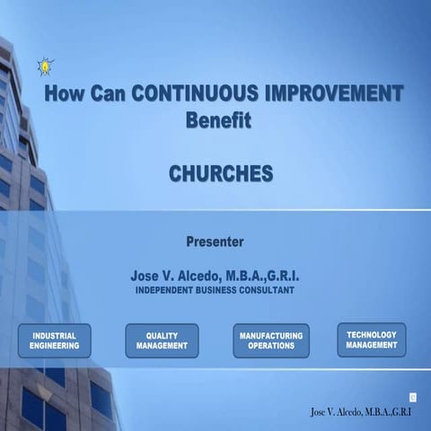 9 13 how can continuous improvement save money for churches