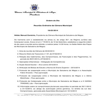 CMSM - Reunião (19 de Fevereiro)