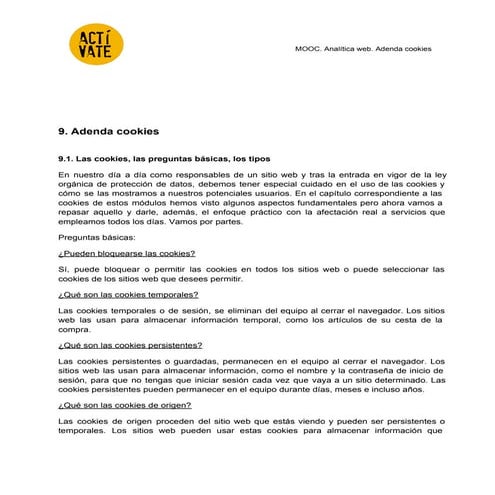 9.1 las cookies, las preguntas básicas, los tipos