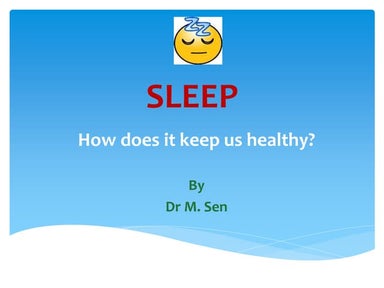 9. sleep and stay healthy