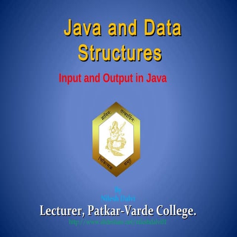 9. Input Output in java | PPT | Programming Languages | Computing