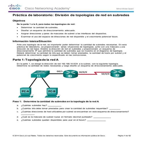 9.1.4.9 lab   subnetting network topologies