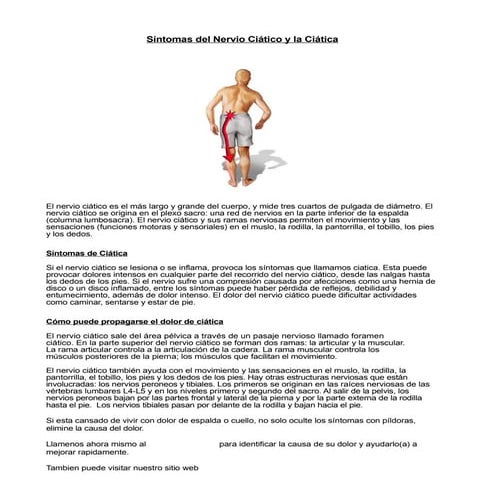 Quiropractico Cusco - Síntomas del Nervio Ciático y la Ciática