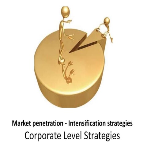 Market penetration - intensification strategies - corporate level strategies ...