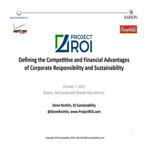 Defining the Compe..ve and Financial Advantages of Corporate Responsibility a...