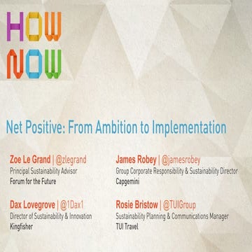  Net Positive: From Ambition to Implementation