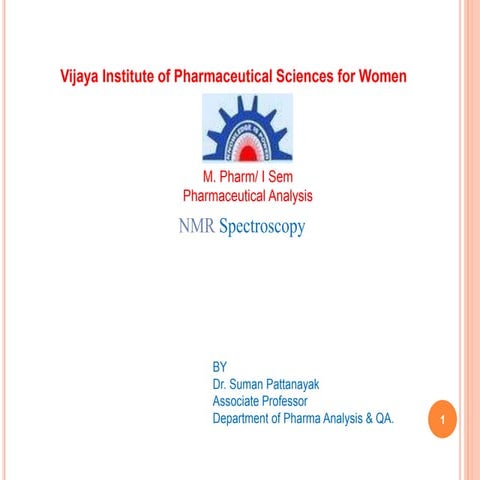 9. m. pharm interpretation of 1 h nmr jntu pharmacy