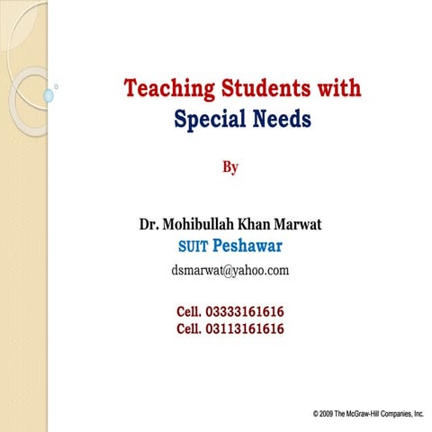9. teaching problems with special persons