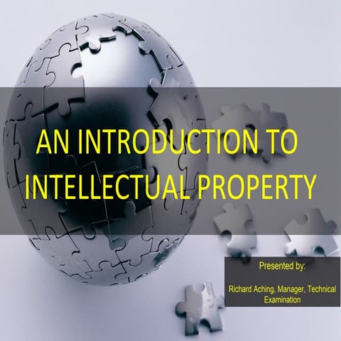 An introduction to intellectual property | PPTX