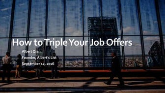 How to Triple Your Job Offers