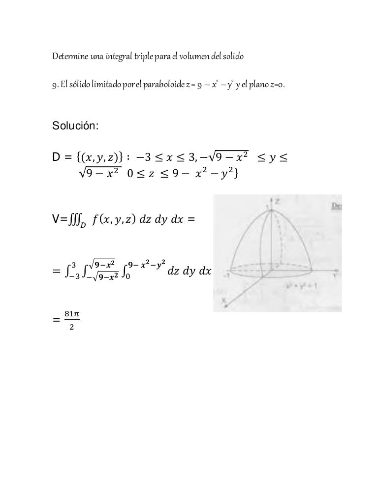 Calculo Integrales Triples