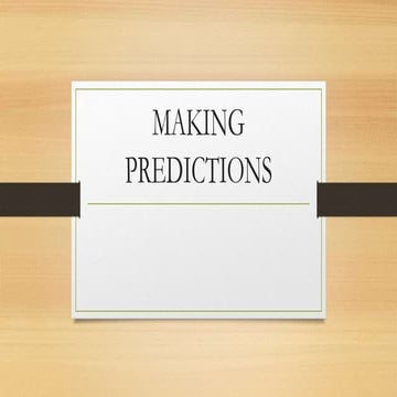 making predictions