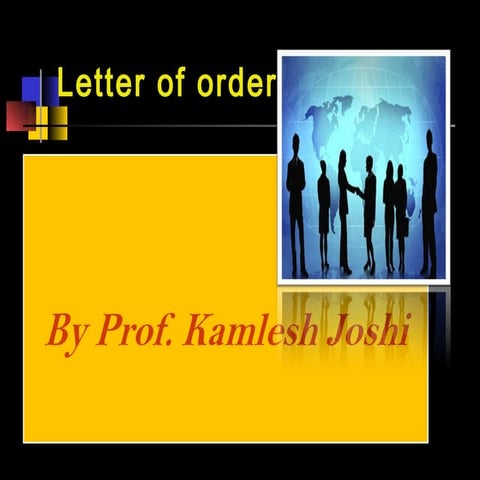 9. letter of order