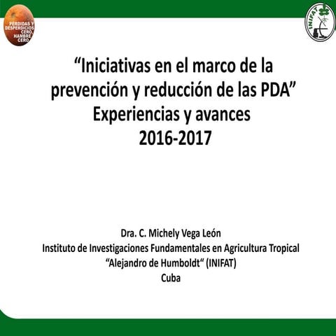 Experiencias y avances 2016-2017 en Cuba