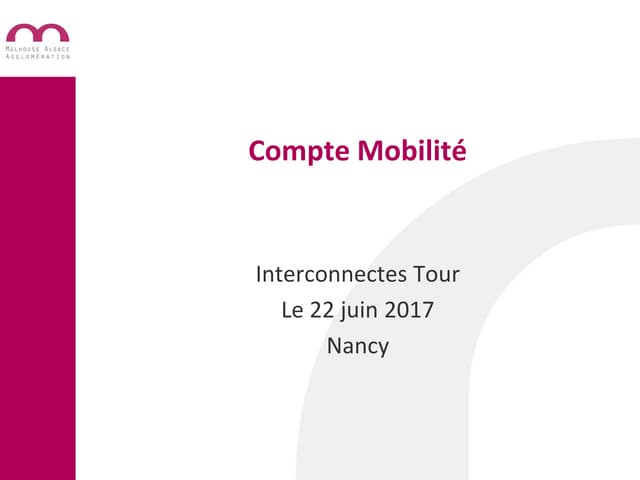 Compte mobilité