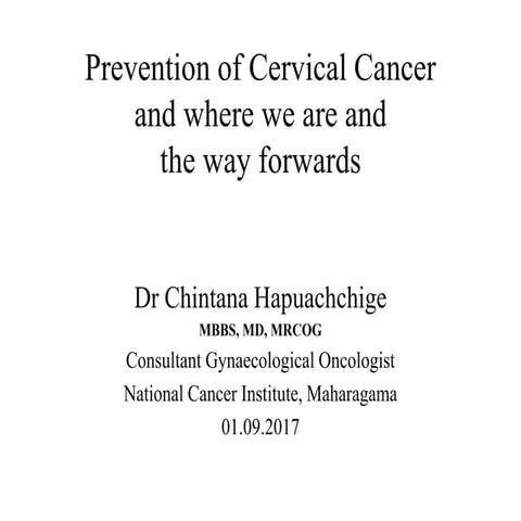 SS 2017: Prevention of cervical cancer