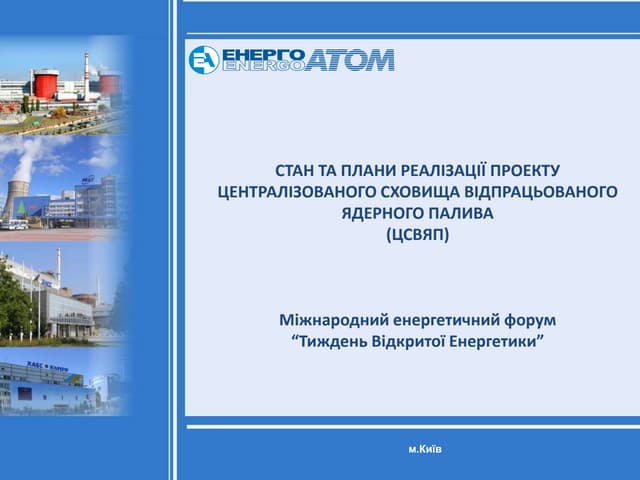 Стан та плани реалізації проекту ЦСВЯП - Олександр Рибчук