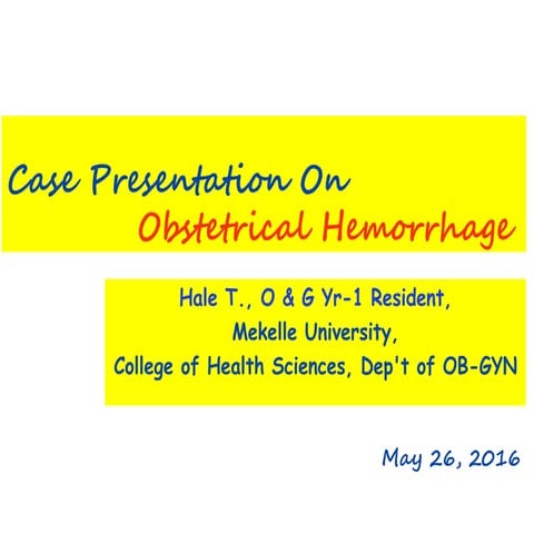 9. obstetrical hemorrhage
