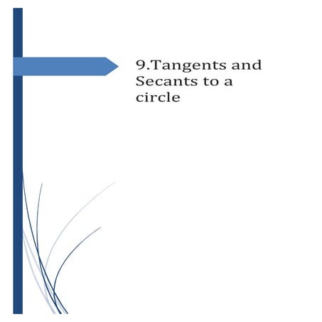 9.tangents and secants to a circle