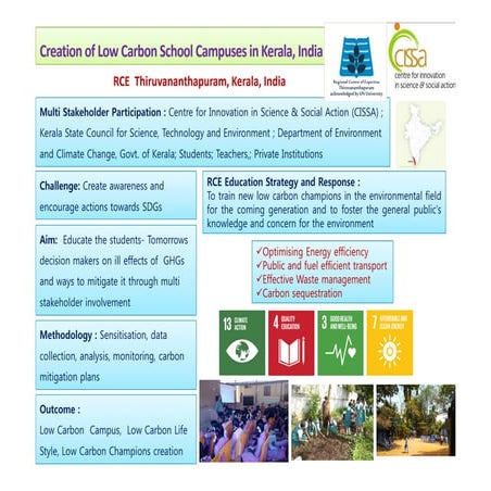 Creation of Low Carbon School Campuses in Kerala, India