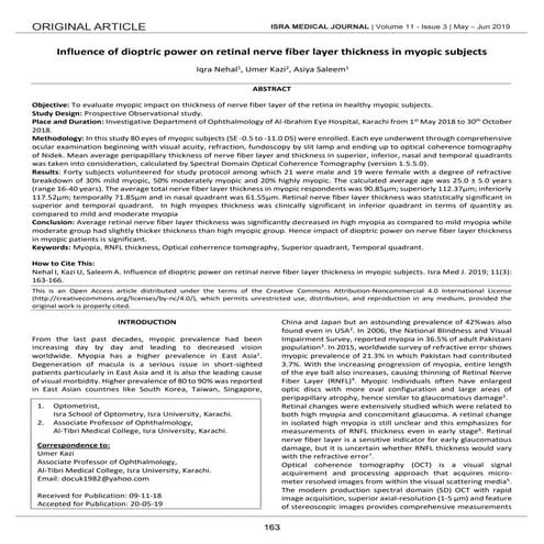 Influence-of-dioptric-power-on-retinal-nerve-fiber-layer-thickness-in-myopic-subjects