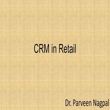 9. CRM in Retail