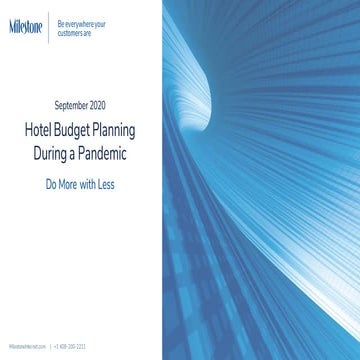 Hotel Budget Planning During a Pandemic