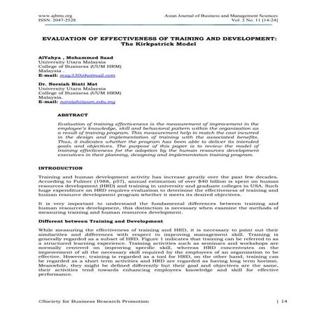 9 2-2020 training effectiveness