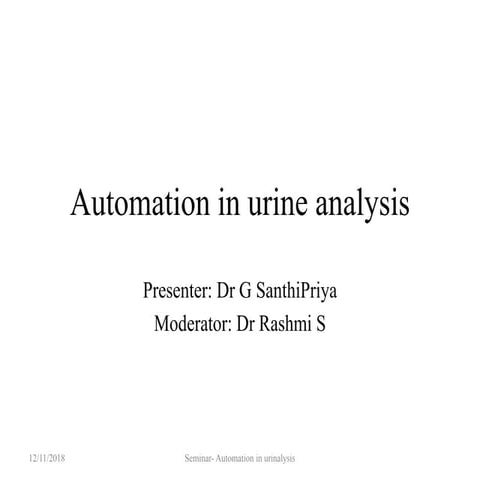 9. automation in urine analysis