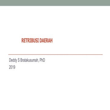 Retribusi Daerah.(Retribution)