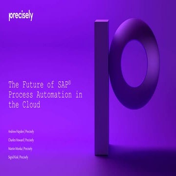 The Future of SAP® Automation in the Cloud