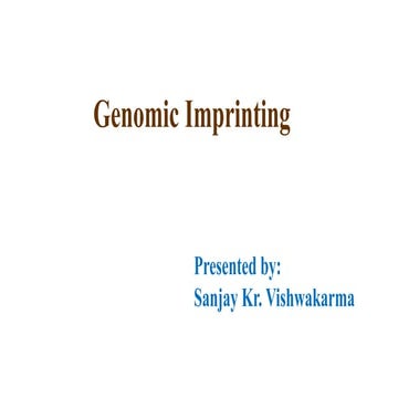 Genomic imprinting