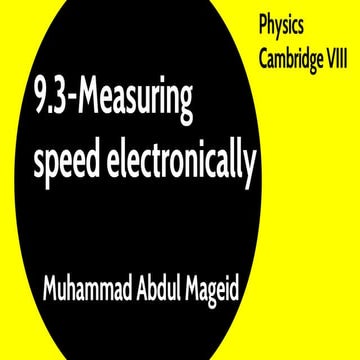 9.3-measuring speed electronically