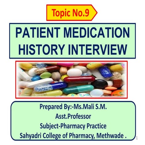 Patient Medication History Interview 
