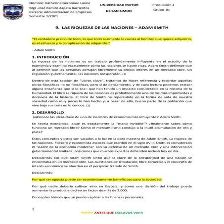 La riqueza de las naciones | PDF