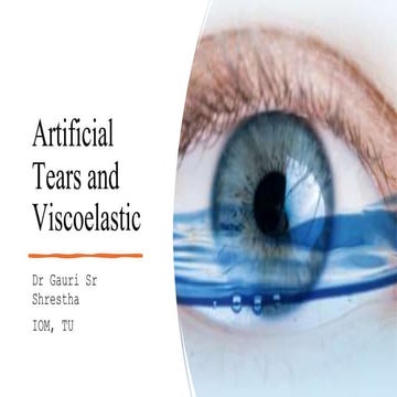 artificial tears and viscoelastic eye medicines