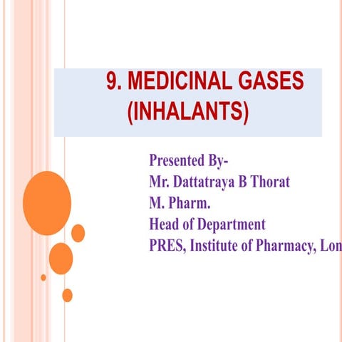 Medicinal Gases- Introduction and Classification