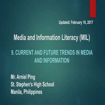 9. Media and Information Literacy (MIL) - Current and Future Trends in ...