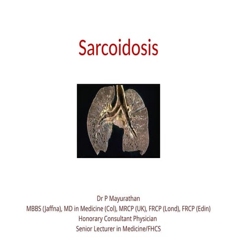 Sarcoidosis Respiratory Disease Slide Note